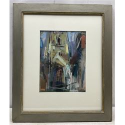 David Greenwood (Northern British Contemporary): 'Fountains Abbey - Huby's Tower', pastel signed and dated '98, titled on label verso 30.5cm x 23cm 
Provenance: with Chantry House Gallery, Ripley, Harrogate, label verso