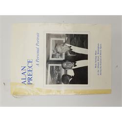 Alan Preece (British 20th century): River Landscape, oil on canvas signed 40cm x 50cm, together with two further continental oils 12cm x 17cm and 30cm x 40cm (3)