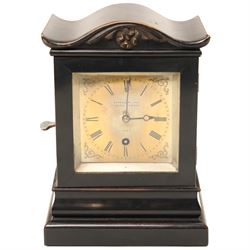 Early Victorian mantel clock, the brass dial inscribed Barraud and Lund, Cornhill, London,...