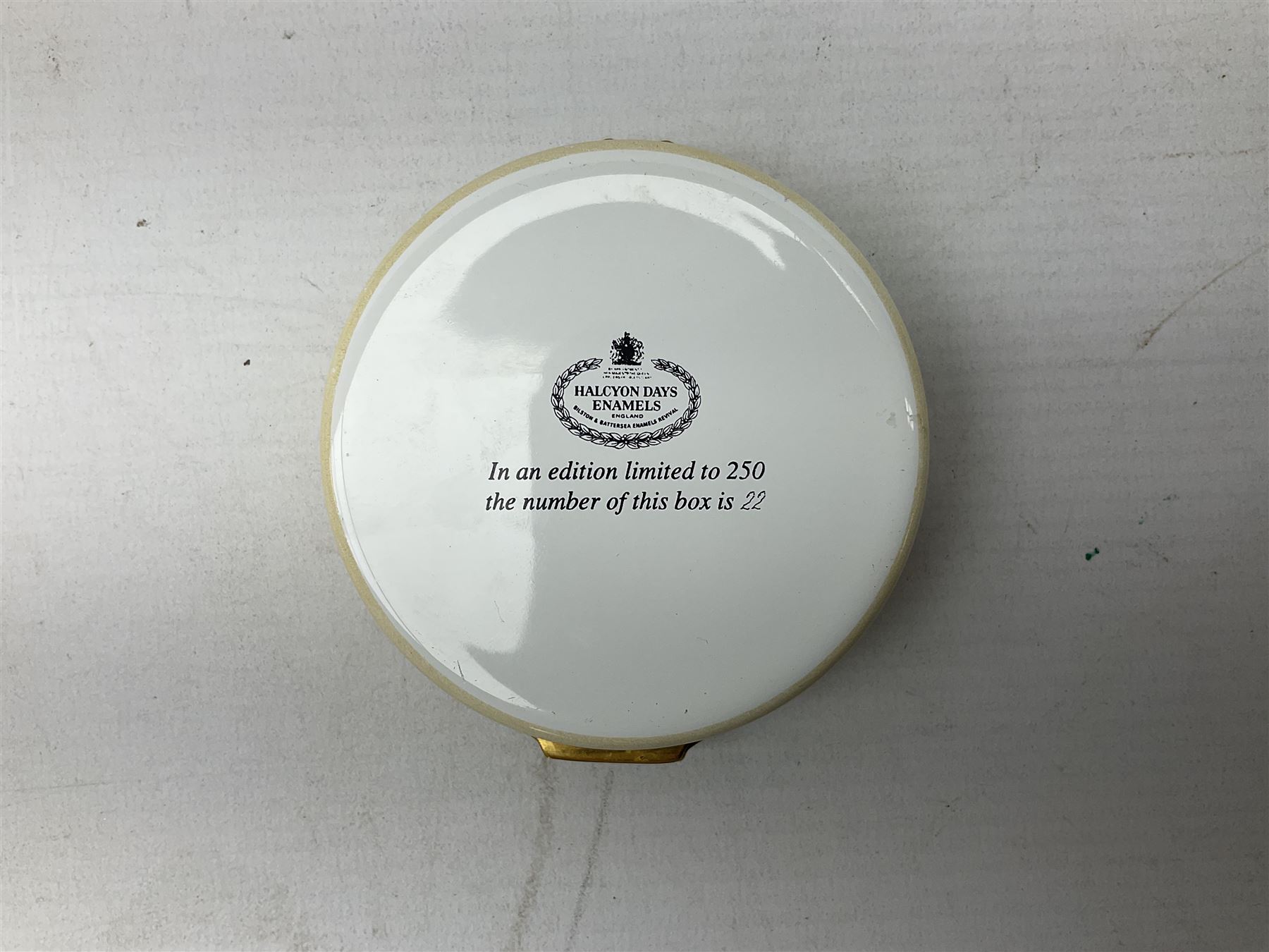 Limited edition Halcyon Days enamel box, Whistlejacket, painted in 1762 by George Stubbs, no 22/250, with certificate of authenticity, in fitted box 