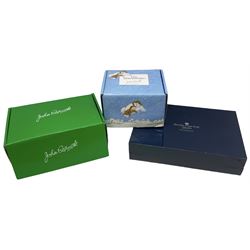 Two Beswick figures, composing The Snowman and Father Christmas, together with Border Fine Arts Enamel dish depicting a scene from The Snowman A3995, all in original boxes 