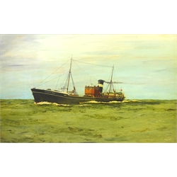 Alan (British 20th century): 'Von Fredrick Parkin' Ship's Portrait, oil on board signed and dated 1967, 73cm x 118cm