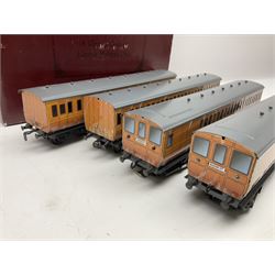 Ace Trains '0' gauge - EMU/MET four-car electric multiple unit with teak finish; boxed with instructions