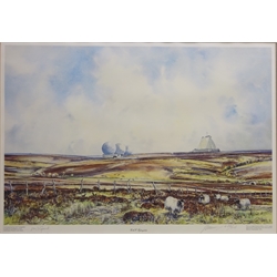  'R A F Fylingdales', limited edition colour print signed by John Freeman (British 1942-) 37cm x 53cm and 'Steam and Depart', limited edition colour print No.25/100 signed by Christopher Ware 34cm x 49cm (2)  