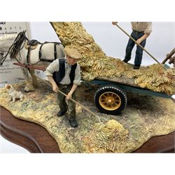 Border Fine Arts The Haywain, no JH73 by Anne Wall, limited edition 435/1500, on wooden base and with certificate, H7cm 