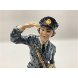 Royal Doulton Women's Auxiliary Air Force Classics figure, modelled by Valerie Annand, HN4554, limited edition no 625/2500, H22cm