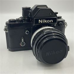 Nikon F2S photomic camera body, serial no. 7520966, with 'Nikon NIKKOR-H Auto 1:1.8 f=85mm' lens, serial no. 284221