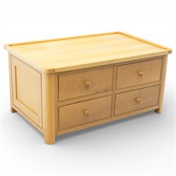 Gibson of Whitby - craftsman made oak coffee table fitted with four drawers