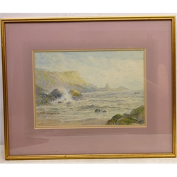  'Anstey's Cove Torquay', watercolour signed by William Henry Hall (British 1812-1880), titled verso 26cm x 38cm  