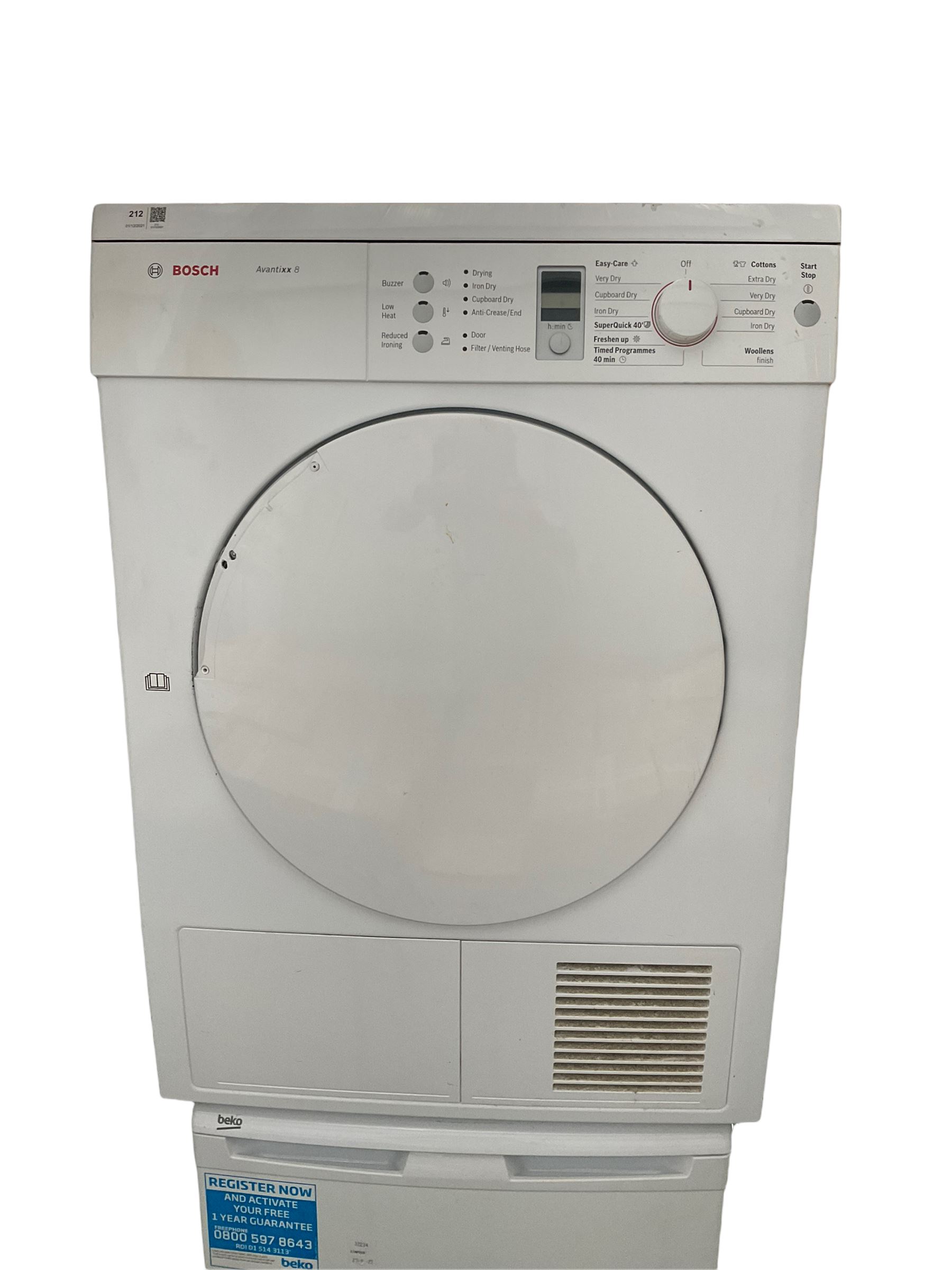 Bosch Avantixx 8 tumble dryer - THIS LOT IS TO BE COLLECTED BY APPOINTMENT FROM DUGGLEBY STORAGE, GREAT HILL, EASTFIELD, SCARBOROUGH, YO11 3TX