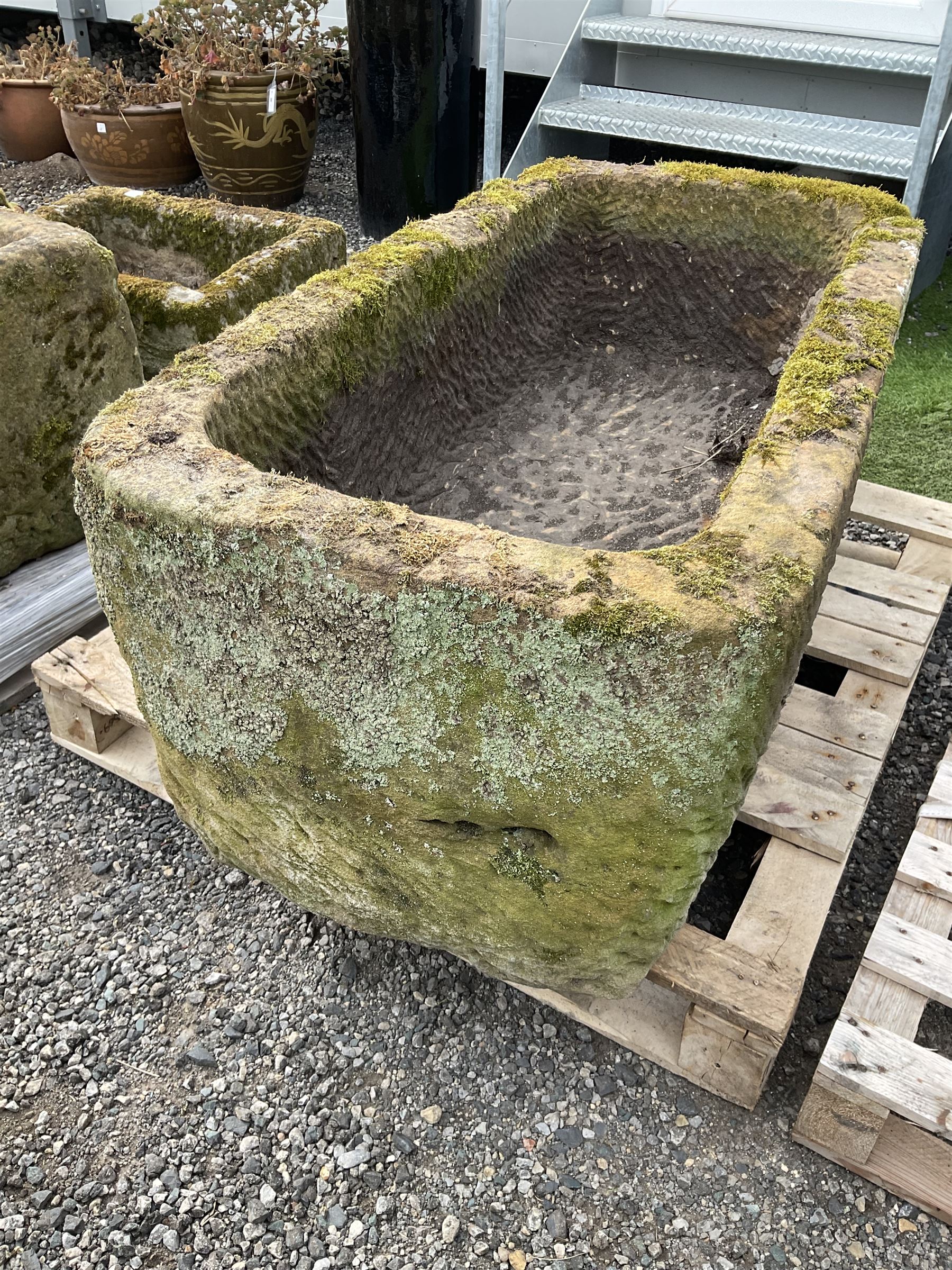 19th century rectangular deep stone trough - THIS LOT IS TO BE COLLECTED BY APPOINTMENT FROM DUGGLEBY STORAGE, GREAT HILL, EASTFIELD, SCARBOROUGH, YO11 3TX