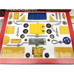 Meccano - 4M Motorised Set with instruction booklet and paperwork; No.1 Set; and No.1 Clockwork Motor; all boxed (3)