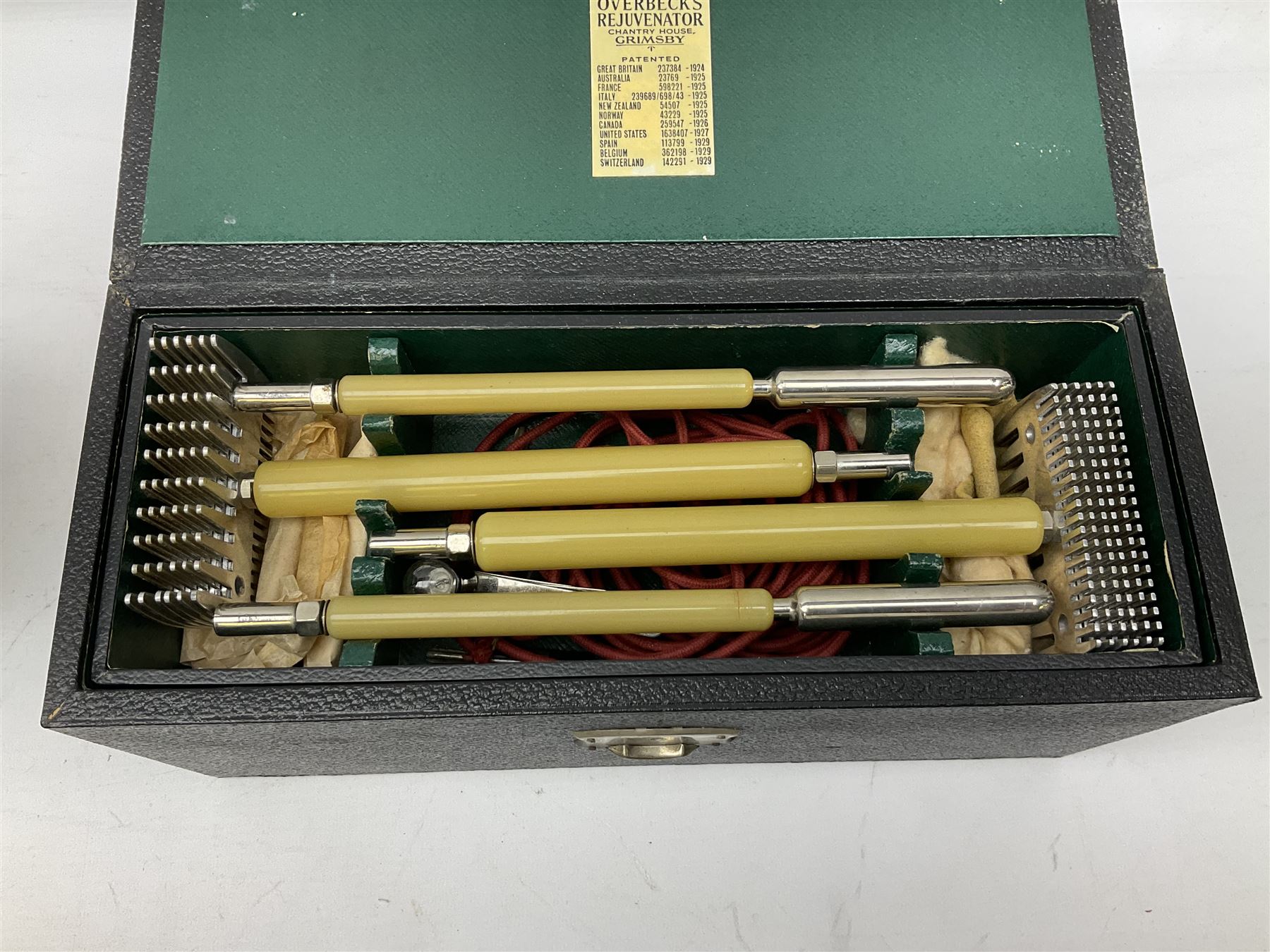 1930s Overbeck Rejuvenator housed in fitted case, by Overbeck, Chantry House, Grimsby, 1930's