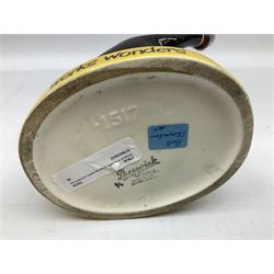 Beswick 'Double Diamond Works Wonders' advertising decanter in the form of a business man with briefcase and bottle, with impressed and printed marks beneath