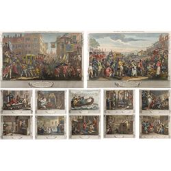 After William Hogarth (British 1697-1764): 'Industry and Idleness' series, complete set of...