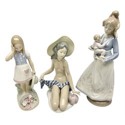 Three Lladro figures, comprising Modern 