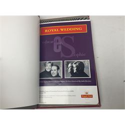 Royal Mail advertising cards, displaying upcoming commemorative issues, for use in post offices, housed in a single album