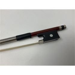 Three Stentor Student violins - three-quarter size with 33cm two-piece back; and two quarter size each with 28cm two-piece back; each in carrying case with bow (3)