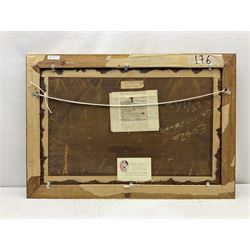 William Griffin of Hull (British fl.1837-1883): 'Whaling Ships Jane and Harmony off the Port of Hull with Holy Trinity Church in the distance', oil on panel signed and indistinctly dated 1837 l.l., labelled verso with history of ships 50cm x 79cm
Provenance: private collection purchased Christies 26th May 2004 Lot 603; with Colin Denny Ltd. Specialists in marine works of Art, Chelsea Green, London; probably painted to celebrate the end of the Jane's whaling career and the survival of both vessels from the severe conditions of the 1836 season where the 'Middleton' was wrecked, the 'Jane' was known as a Bethel ship having frequent religious services on board conducted the mate/preacher Stephen Wilson. Illustrated in Marine Painting in Hull Through Three Centuries' by Arthur Credland pub. Hull City Museums 1993, pp. 168