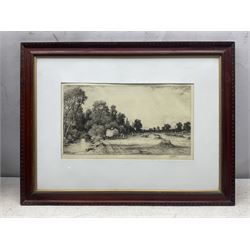 John Firthwood aka John Fullwood (British 1854-1931): Landscape and River Scenes, set of four etchings signed in pencil, one labelled 'Fullwood' verso max 22cm x 40cm (4) 