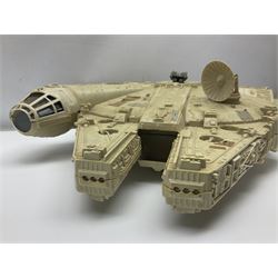 Star Wars - two unboxed vintage Star Wars vehicles comprising Millenium Falcon with 3 3/4