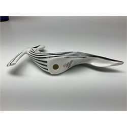 Dennis China Works vase with fluted rim together with three Cmielow figures and Beswick Silhouette vase of Girl with the Pearl earring, Beswick vase H22cm 