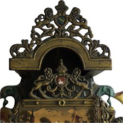 Dutch wall clock with decorative dial