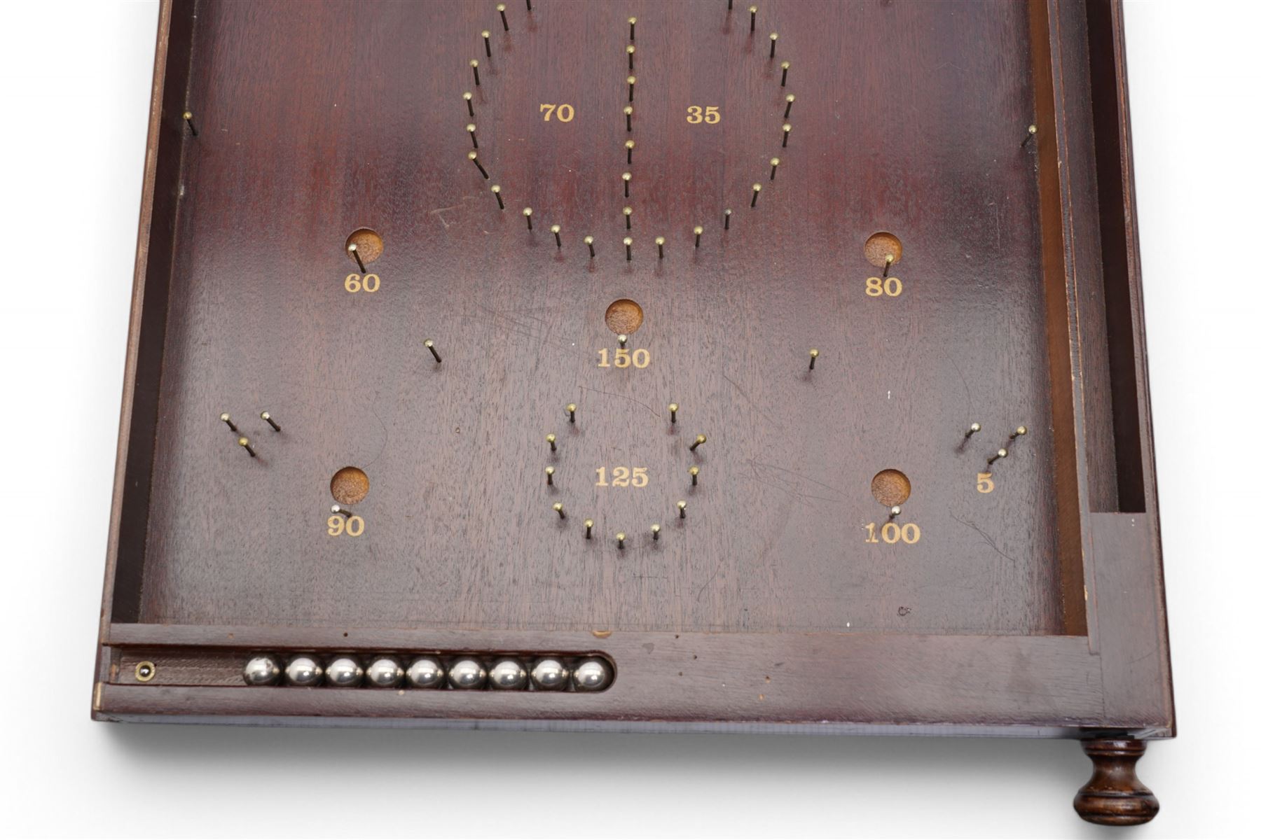 Past times bagatelle board, 74cm x 39cm 