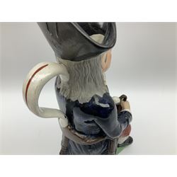 Early 20th century Staffordshire William Kent Squire toby jug, modelled seated upon a corner chair holding a jug of ale in his right hand, H28cm