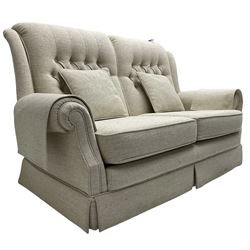 Vale Bridgecraft Furniture - 'Amalfi' two-seat sofa upholstered in beige fabric