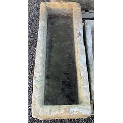 19th century rectangular stone trough - THIS LOT IS TO BE COLLECTED BY APPOINTMENT FROM DUGGLEBY STORAGE, GREAT HILL, EASTFIELD, SCARBOROUGH, YO11 3TX