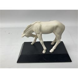 Collection of Beswick horses, including grey horse no.701, palomino foal no 836, grey stocky jogging mare no.855 etc, together two Royal Doulton horses, (8)