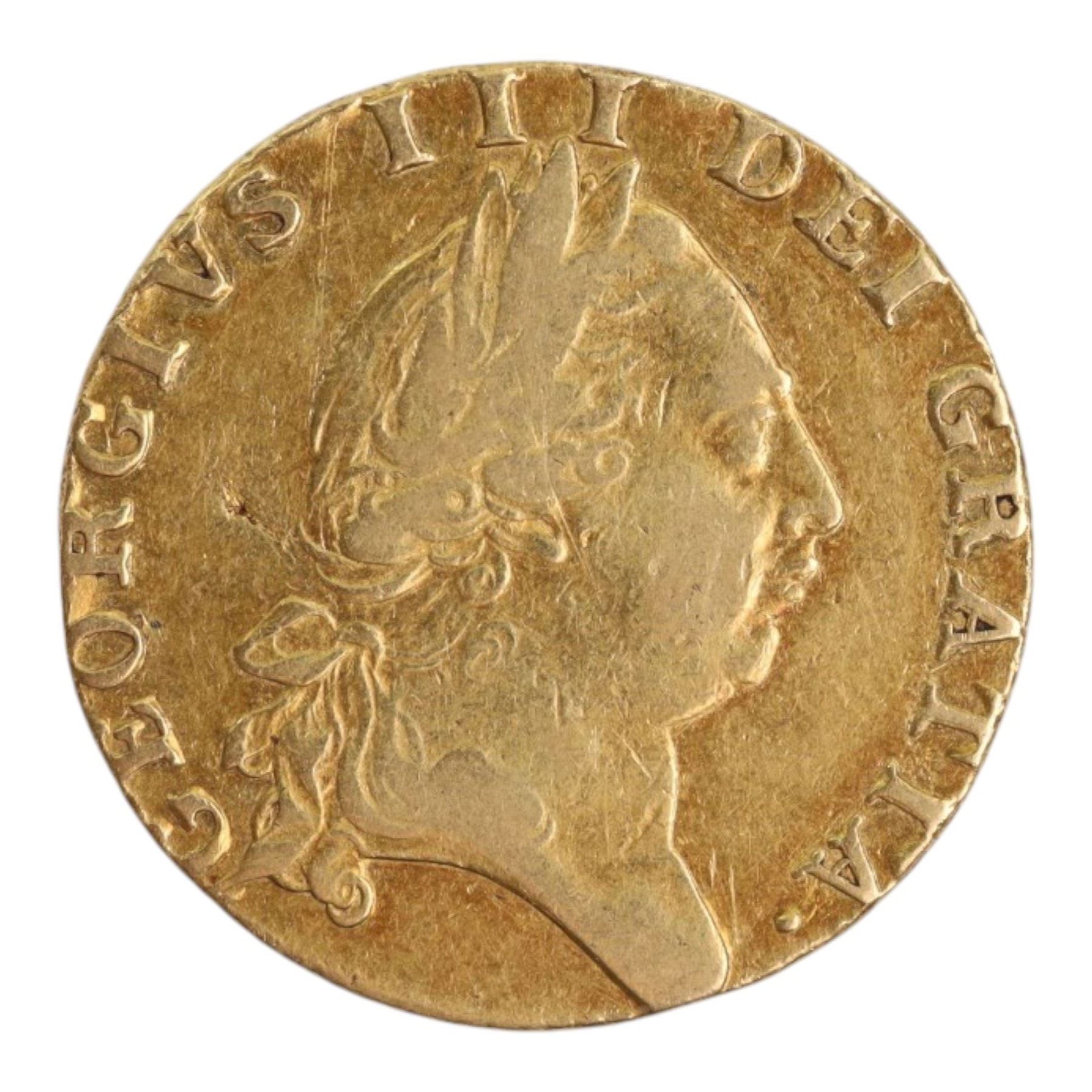 George III 1789 gold 'spade' one guinea coin