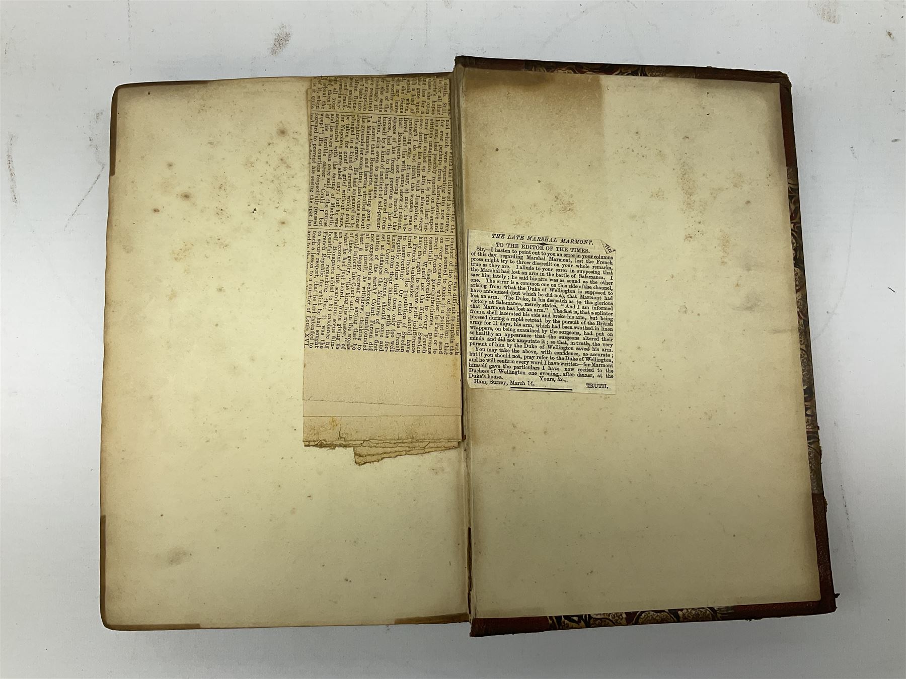 Twenty-seven 19th century leather bound books including The History of Napoleon Edited by R.H. Horne.1841; The Great Diamonds of the World by Edwin W. Streeter. 1882 Second edition; works by Voltaire; etc (27)