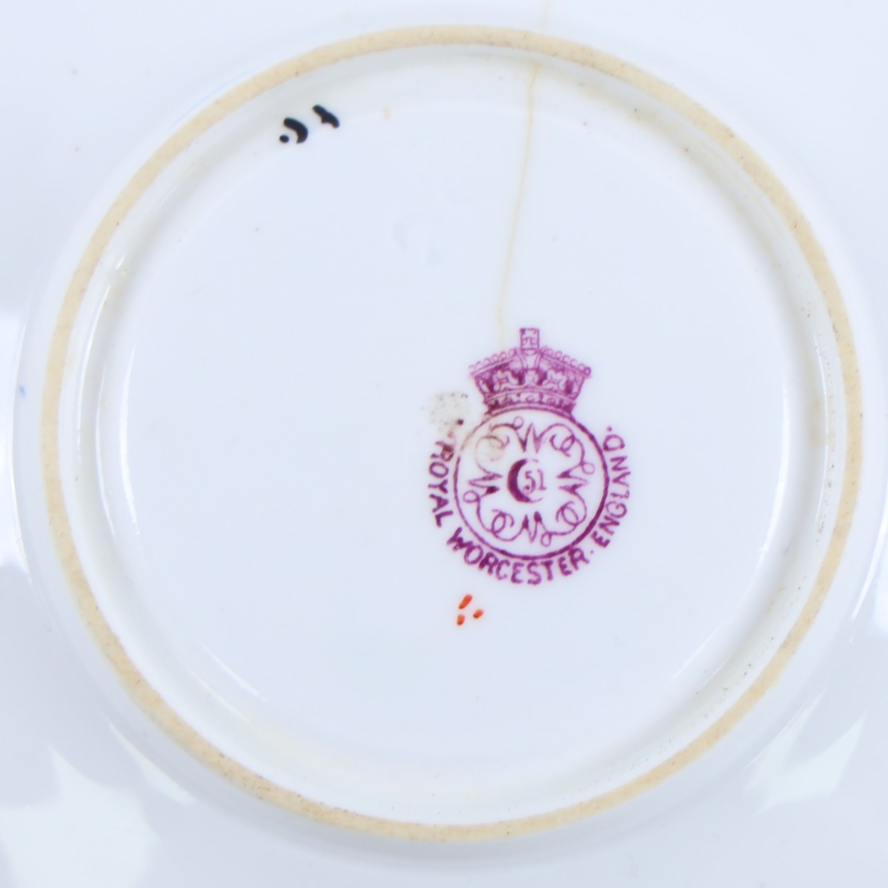 Royal Worcester blush ivory, including miniature teapot, two miniature tygs, two teacups and saucer and three miniature plates, teapot H8cm