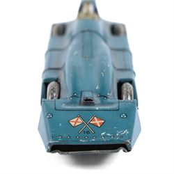 German tinplate clockwork model of Land Speed Record Car 'Bluebird' , blue body with 'Cord Success' to wheels