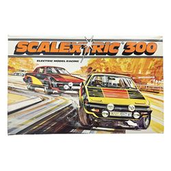 Scalextric - Set 300 with TR7 rally cars, controllers, power unit, track and paperwork; boxed