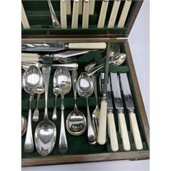 B & J Sippel Ltd, Sheffield, part canteen of plated and stainless steel cutlery