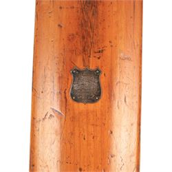 Victorian Jefferies & Malings of Woolwich cricket bat with silver plaque, presented to A.G. Baker for the Highest Average December 1874, together with a Gunn & Moore Ltd 'The Autograph' cricket bat (2)