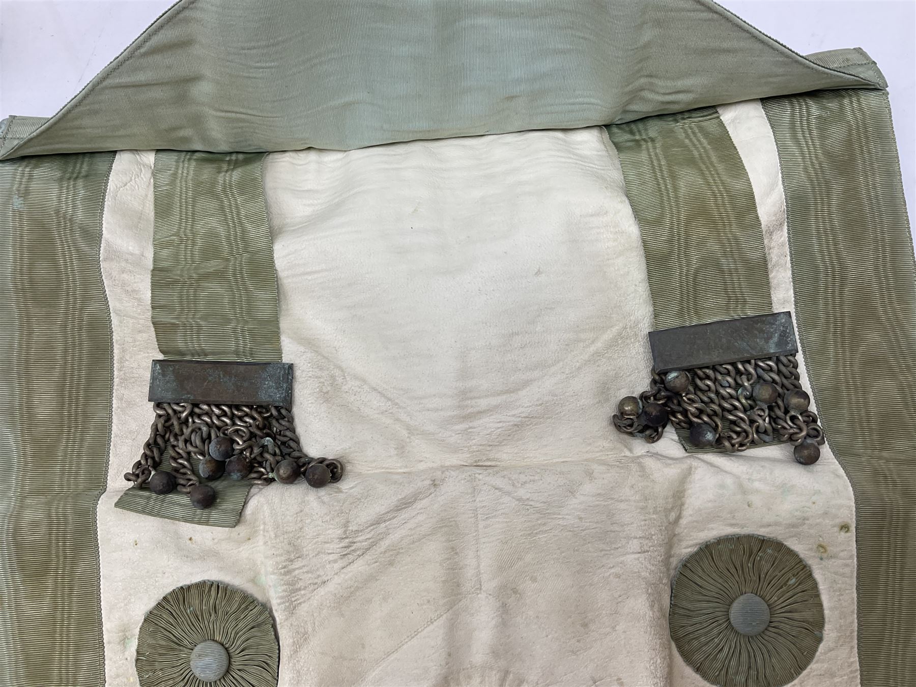 Collection of Masonic items, to include silver WWI 1914-1918 commemorative medallion named 'Bro J. Thompson No. 3458, hallmarked Birmingham 1923, silver and enamelled Masonic Steward medallion hallmarked Birmingham Spencer & Co, 1922, Masonic apron etc