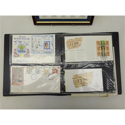  Collection of FDCs, stamp booklets, miniature sheets, 'The Britannia Coin & Stamp Collection' etc, in one ring binder and loose  