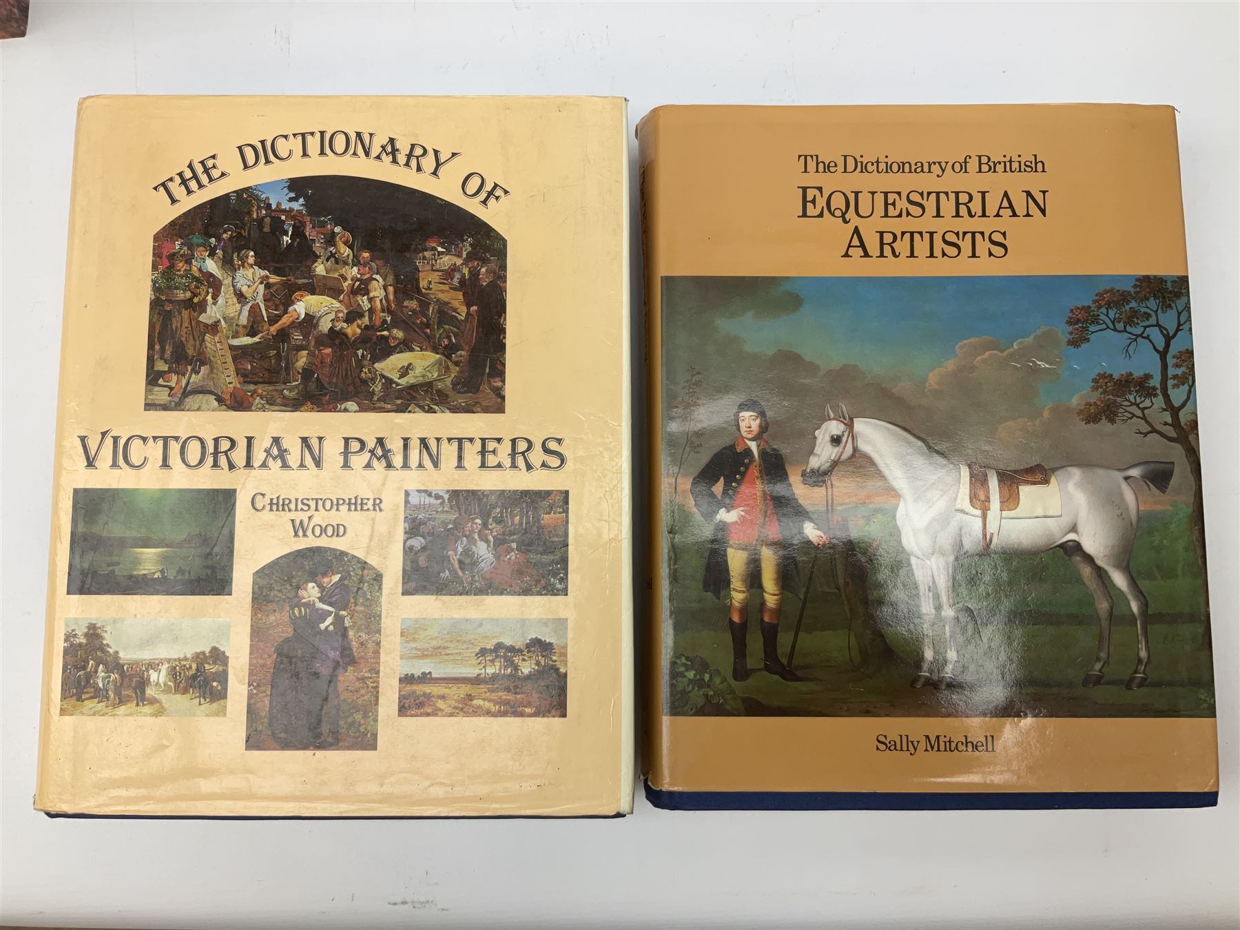 Group of Fine Art and Antique reference books, to include examples on Victorian painters, equestrian artists, Worcester porcelain, etc. 