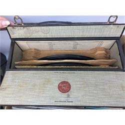 Reproduction Crosley radio record player, together with a vintage Bush table top record plater, and a quantity of vinyl records 