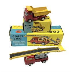 Corgi - Working Conveyor on Forward Control Jeep F.C.150 with inner stand; and E.R.F. Model 64G Earth Dumper No.458; both boxed (2)