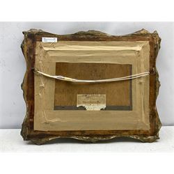 Wilfred Bosworth Jenkins (British 1857-1936): Moonlight Suburban Street, oil on panel signed 20cm x 30cm