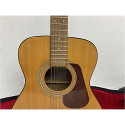 Rally five-string banjo with mahogany solid back L101cm in soft carrying case; and Brunswick Model BF200 acoustic guitar L103cm; with small quantity of instructional DVDs and booklets