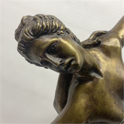 After Giambologna: Abduction of a Sabine Woman, bronze figure, on circular wooden base, H68cm