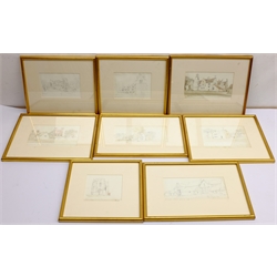 John Johnson (British 1843-1920): Architectural Studies, eight pencil and watercolour sketches variously signed, titled and dated, max 13cm x 20cm (8) 
Notes: Johnson was a British architect most notable for designing the Jubilee Clock Tower in Brighton; these sketches were taken from his Architectural Association sketchbook 1897-1904.