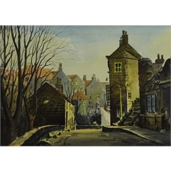 Jack Rigg (British 1927-): New Road Robin Hoods Bay looking up and down the Hill, pair watercolours signed 37cm x 52cm (2)


