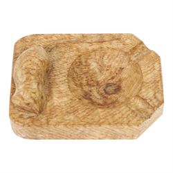 Mouseman - oak ashtray, of rectangular form with canted corners, with carved mouse signature, by the workshop of Robert Thompson of Kilburn